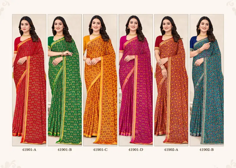 Simayaa Vol 34 By Ruchi Chiffon Daily Wear Saree Exporters In India
